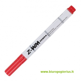  Žymeklis baltai lentai ZEBRA Z-WM, 1-3 mm, raudona