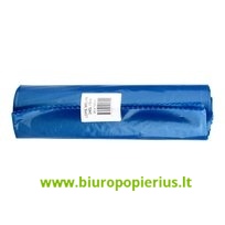 Šiukšlių maišai, stori, 50 mk, 240 l, 1200 x 900 mm, LDPE, 5 vnt., mėlyna sp.