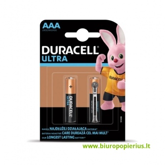  Baterijos DURACELL ULTRA AAA, 2vnt.