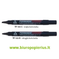  Žymiklis, permanentinis, 1-4 mm, kirstu galu, juodos spalvos