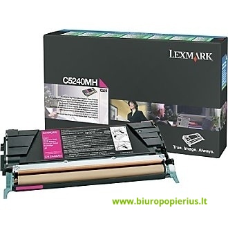 Lexmark C524 Purpurinė, did. talpos, 5000 psl.