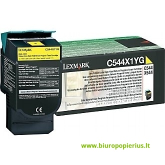 Lexmark C54x (C544X1YG) Geltona, 4000 psl.