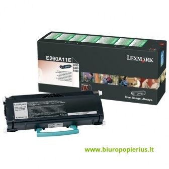 Lexmark E260 kasetė Juoda, 3500 psl.
