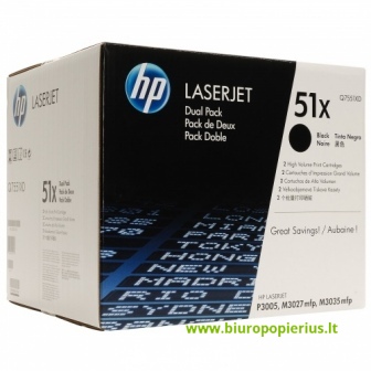 Hewlett-Packard Q7551XD 2 vnt. Juoda, 13000 psl.