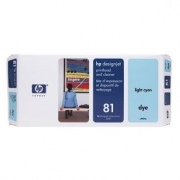 Hewlett-Packard 81 Printhead Šviesiai mėlyna, galvutė ir valyklis