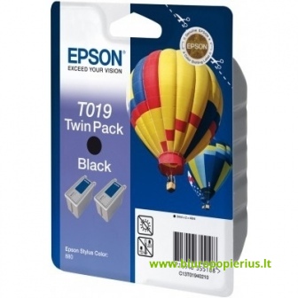 Epson T019 Juoda, 2 vnt. 900 psl.