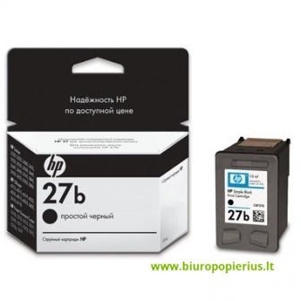 Hewlett-Packard 27 (C8727BE) Juoda, 220 psl.