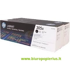 Hewlett-Packard 305X (CE410XD) Juoda, 2 vnt. 4000 psl.