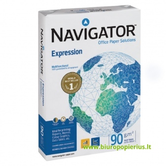  Popierius NAVIGATOR EXPRESION A4, 90 g/m2, 500  lapų