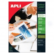  Foto popierius APLI COLOUR LASER GLOSSY, A4, 210 g/m2, 100 lapų
