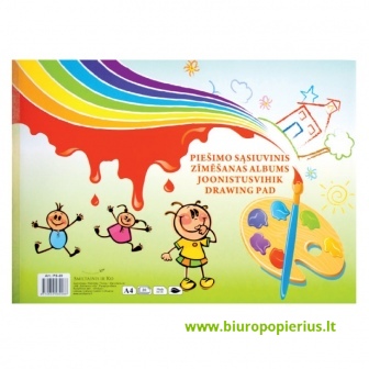  Piešimo sąsiuvinis SMILTAINIS, A4, 20 lapų, 120 g/m²