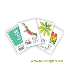  Bloknotas klijuotas SMILTAINIS, A6, 50 lapų, langeliais - 5 vnt.