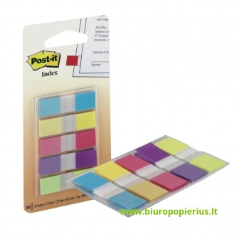  Lipnūs žymekliai POST-IT, 11,9x43,2 mm, 5 spalvos