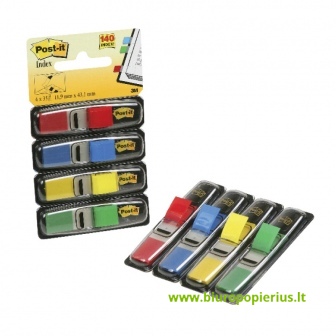  Lipnūs žymekliai POST-IT, keičiami, 11,9 x 43,1 mm, 4 spalvos