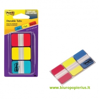 Lipnūs žymekliai POST-IT, 25,4 x 38 mm, 3 spalvos