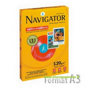  Popierius NAVIGATOR COLOUR DOCUMENTS, A3, 120 g/m2, 500  lapų