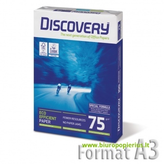  Popierius DISCOVERY, A3, 75 g/m2, 500  lapų