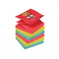  POST-IT® SUPERSTICKY Z-NOTES BORA BORA super lipnūs lapeliai, 76 x 76 mm, įvairios spalvos, 6 vnt./pak.