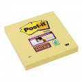  Lipnūs lapeliai  POST-IT SUPER STICKY, 76x76 mm, įvairios spalvos, 6 vnt./pak.