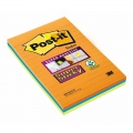  Lipnūs lapeliai  POST-IT SUPER STICKY ULTRA, 101x152mm, įvairios spalvos, 3 vnt./pak.
