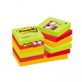  Lipnūs lapeliai POST-IT SUPERSTICKY MARRAKESH 47.6x47.6mm, įvairios spalvos, 12 vnt./pak.