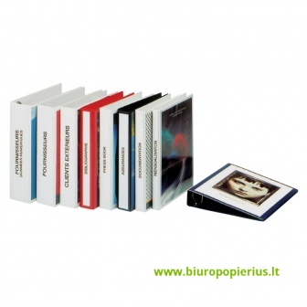  Žiedinis segtuvas su įmaute priekyje ESSELTE, A4, nugarėlė 63 mm, 4 žiedai 40 mm