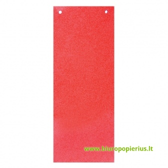  Kartoniniai skirtukai SMILTAINIS, 100 lapų, 11 x 23,5 cm, raudonos spalvos