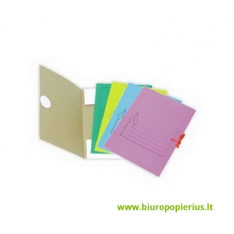  Kartoninis aplankas SMILTAINIS, su raišteliais, žalias, A4 - 5 vnt.