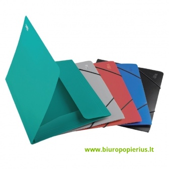  Aplankas dokumentams su gumele, juodas, A4