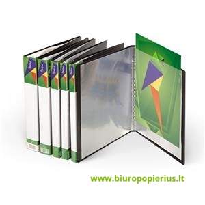  Pristatymo segtuvas, tvirto PP, A4, 10 lapų, juoda