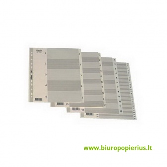  Skiriamieji lapai BANTEX STRONG-LINE, 1-100, A4, PP