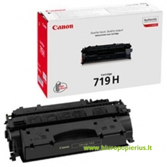 Canon cartridge 719H + Hewlett-Packard CE505X Juoda, did. talpos, 6500 psl.