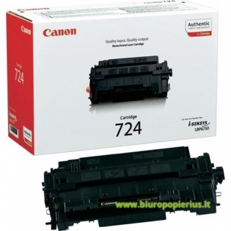 Canon cartridge 724 + Hewlett-Packard CE255A Juoda, 6000 psl.