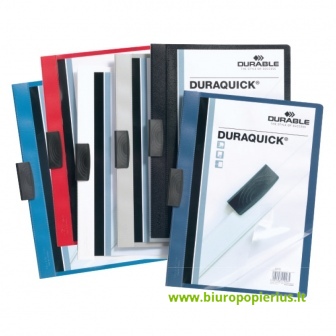  Aplankas su spaustuku DURABLE DURAQUICK, raudonas, A4