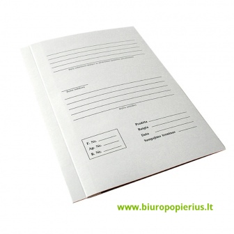  Archyvinis aplankas SMILTAINIS, A4 ECO, su raišteliais BYLA, 300 g, 4 cm, balta sp. - 50 vnt.