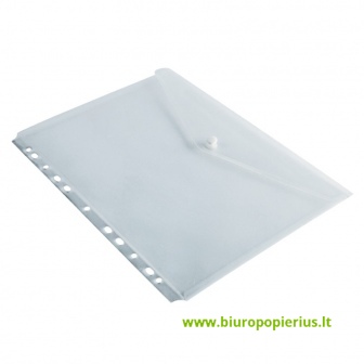  Aplankas (vokas) su spaustuku ir europerforacija PANTA PLAST, A4, PP, matinis