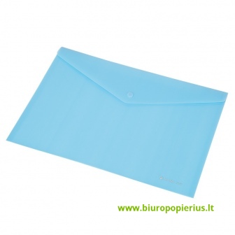  Aplankas (vokas) su spaustuku PANTA PLAST, šviesiai mėlynas. A4, PP