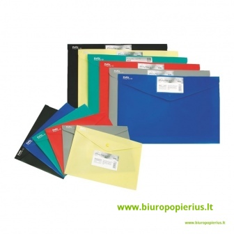  Aplankas (vokas) su spaustuku PANTA PLAST, raudonas, A5, PP