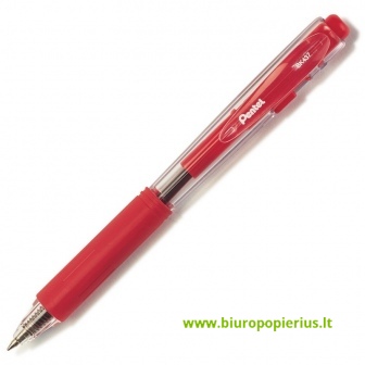  Automatinis tušinukas PENTEL BK437, 0.7 mm., raudona - 2 vnt.