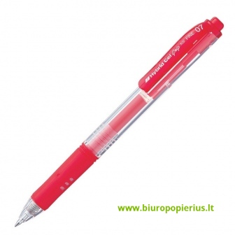  Automatinis rašiklis PENTEL HYBRID GEL GRIP K157, 0,7 mm., raudona - 2 vnt.