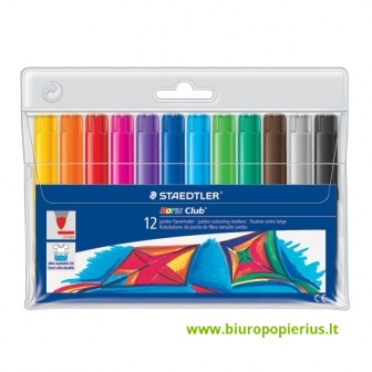  Spalvikliai STAEDTLER NORIS CLUB JUMBO, 12 sp.