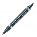  Permanentinis žymeklis STAEDTLER LUMOCOLOR DUO 348, RAUDONA