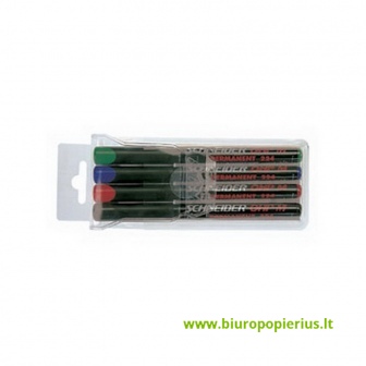  Permanentiniai žymekliai SCHNEIDER OHP MAXX 224M, 4 spalvos