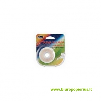  Lipni juostelė, su dėkliuku 19 mm x 33 m, skaidri
