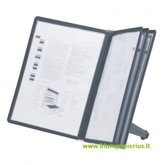  Reklaminis stovas DURABLE SHERPA, 5 įmautės, pastatomas, juodas