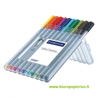  Rašiklis STAEDTLER TRIPLUS FINELINER 334, 0,3 mm, 10 spalvų rinkinys