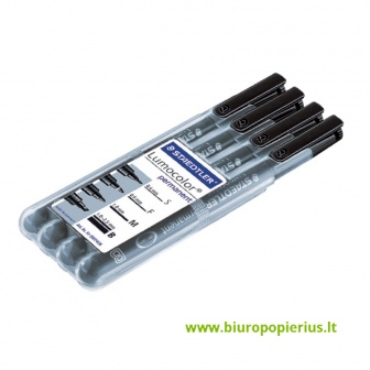  Permanentinių žymeklių rinkinys STAEDTLER LUMOCOLOR 31-9WP4GS, JUODA