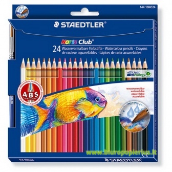  Spalvoti akvareliniai pieštukai STAEDTLER NORIS CLUB, 24 spalvų