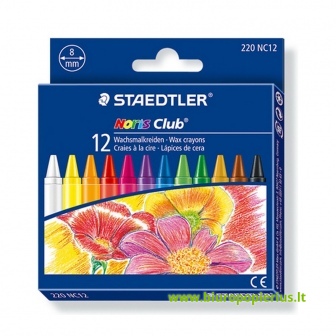  Vaškinės kreidelės STAEDTLER NORIS CLUB, 12 sp.
