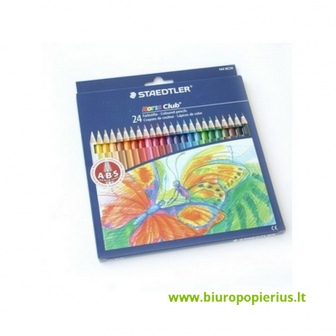  Pieštukai spalvoti STAEDTLER NORIS CLUB, 24 spalvų